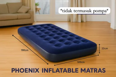 Kasur Angin Matras Karet Serbaguna Sleeping Bed Indoor Outdoor Kasur Tiup Portable Anti Bocor