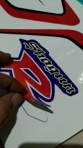 STRIPING STIKER LIS SHOGUN KEBO PUTIH BIRU TAHUN 2000