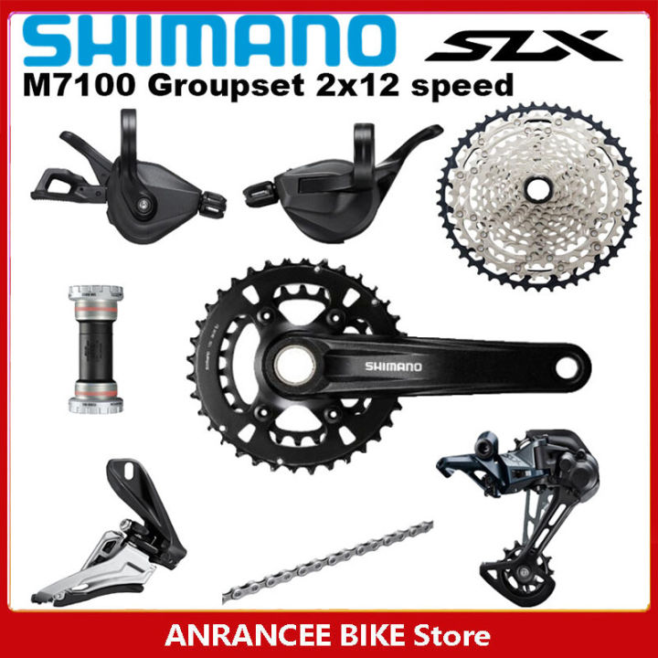 Shimano SLX M7100 Groupset 2x12 Speed MTB Mountain Bike 170mm 175mm 36 26T Crankset Left Right