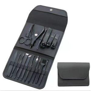 16Pcs Per Set Nail Clipper Pedicure Manicure Sharp Stainless Tool Trimmer With Folding Bag