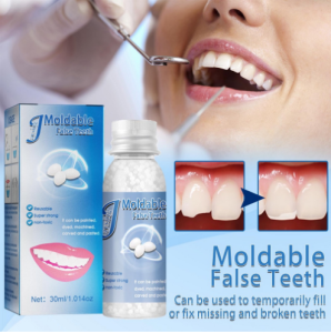 Moldable Thermal Beads Replacement Kit Silicone Upper/Low Repair kit for Fix Filling the Missing Broken Tooth and Gaps Temporary Tooth