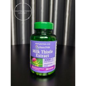 [ ĐỦ BILL STORE + AIR] Viên uống bổ gan làm mát gan Puritans Pride Milk Thistle Extract 1000mg 180 viên _ Live tại Mỹ