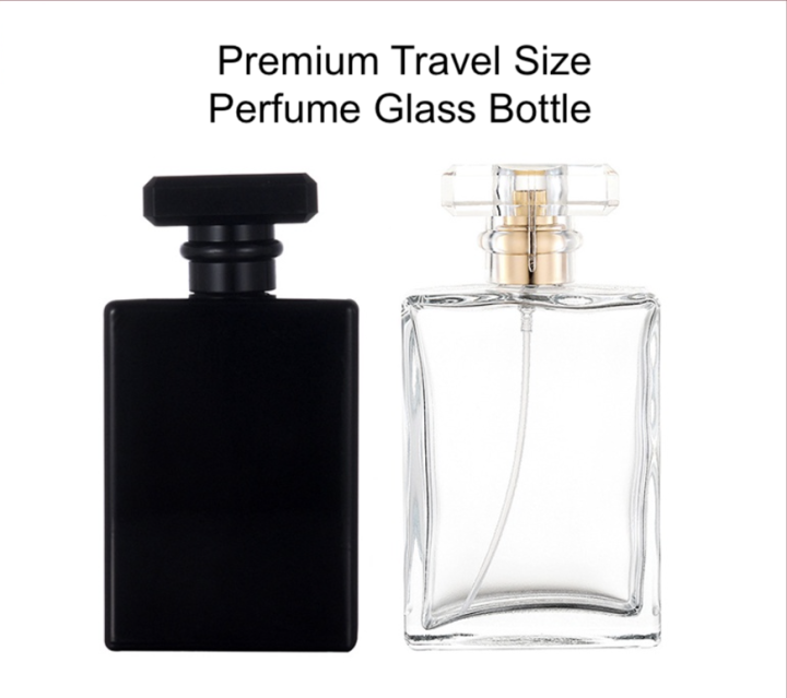 Perfume Bottle Premium Square Travel Size Perfume Glass Bottle