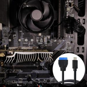 USB C to IDC20P Front Panel Header Female to Female Extension Cable 5Gbps Flexible Cable Replacement for PC Motherboards