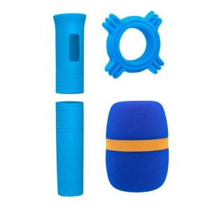 Wireless Microphone Protective Cover Includes Windproof Foam and AntiSlip Rings Antiroll Rings for Enhances Grip