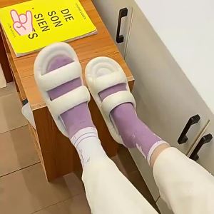 WomenS Outdoor EVA Versatile Leather Thick-Soled Non-Slip Beach Casual Sandals With A Cool Feel Flat-Soled EVA Suitable For Outdoor Wear