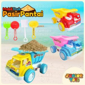 Mainan Truk Pasir Set 4 Sekop Mainan Dump Truck Angkut Pasir Pantai Besar 18 cm