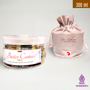 Kue Kering Butter Cookies Coklat Toples 600ml