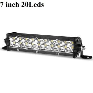 DIYMO 7 inch 60W Yellow Lens LED Work Light Bar Offroad Fog Driving Lamp Car 4WD Truck Lamp