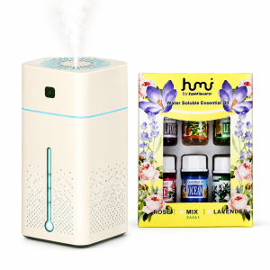 Pengharum Ruangan Air Humidifier Ultrasonic Aroma Diffuser RGB 1L Essential Oil Diffuser LED Portable Pelembap Udara Aromaterapi Silent Mist untuk Kamar Rumah Kantor Free Oil