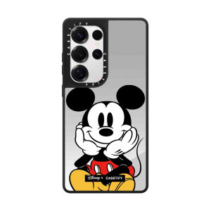 เคสโทรศัพท์กระจกใหม่สำหรับ S25 Samsung Galaxy S25 S25เป็นพิเศษ S24 S24อัลตร้ากับรูปแบบมิกกี้และเพื่อนๆดีไซน์ปกป้องกล้องที่ยกขึ้น CASE-TT-FY S23สไตล์อัลตร้าอิน