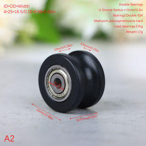 [Leo Stores] Hot Sale 1ชิ้น U Groove ล้อเลื่อนล้อเลื่อนล้อเลื่อน U Groove 5x25x16.5มม. สำหรับการขับรถอุปกรณ์เครื่องจักรกล
