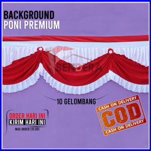 BENDERA BACKGROUND PONI 7.3 METER (10 GELOMBANG)