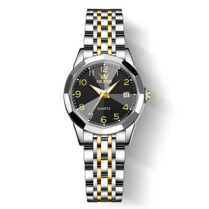 OLEVS 9970 Quartz Stainless Steel Band Women Wristwatch Fashion Waterproof Watches For Women Calendar