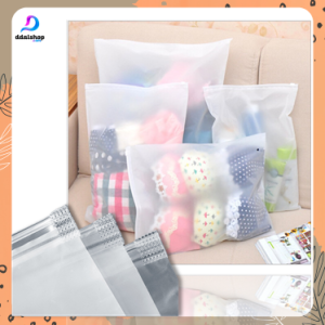 Pouch Tas Transparan Kosmetik Zipper Storage Bag Ziper Lock Serbaguna 16mikron