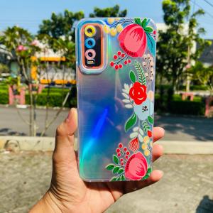 Case Hologram Fashion FLOWER2 REALME 10 C15 C33 Casing Hologram Aurora Aero Case