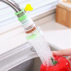 SADSAF Splash-proof Flexible Spray Head Water Saving Adjustable Diffuser Bathroom Supplies Filter Accessories 360 Degree Extendable Faucet Splash Filter Kitchen Shower Tap Water Tap Extension