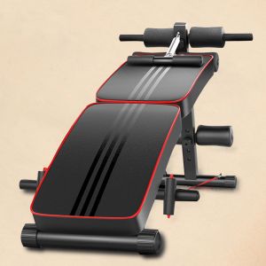 MS0002🏆SIT UP BENCH เก้าอี้ซิทอัพรุ่นขายดีสุด🥇  เครื่องบริหารหน้าท้อง เบาะเล่นหน้าท้อง เครื่องออกกำลังกายหน้าท้อง สีดำหนัง แข็งแรงทนทาน