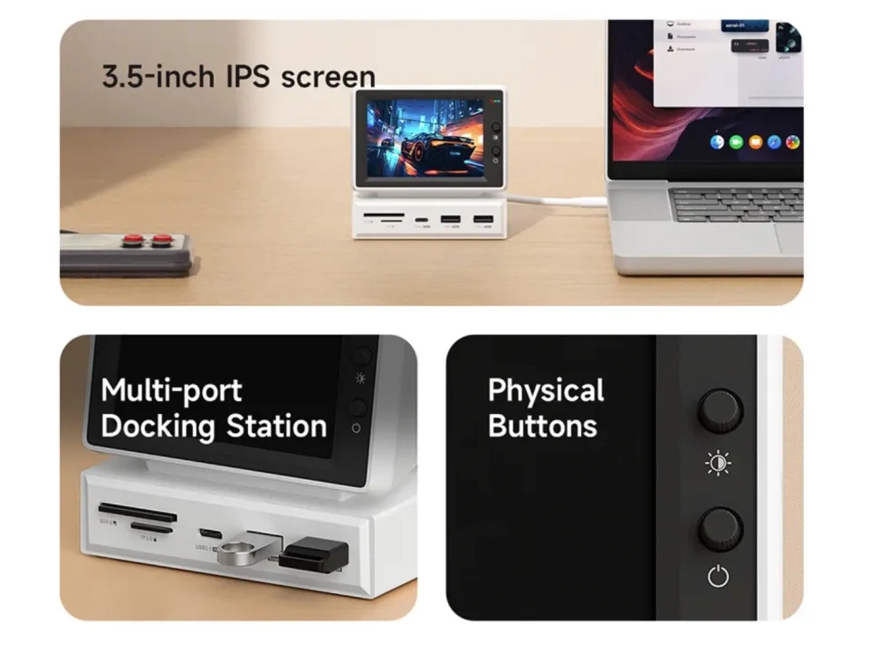 HAGIBIS X86 Mini Monitor 380w 8-in-1 USB-C Docking Station:Sturdy