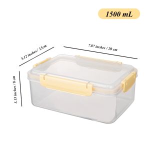 BUY 1 TAKE 1 Food Container with Cover Kitchen Storage Box Fresh Refrigerator Trays Rectangle Box BPA-free Plastic Lunch Box Food Container Refrigerator Storage