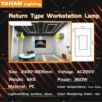 LED Honeycomb Hexagon Light Ceiling Grid for Car Detailing Gym Studio Barbershop Interior