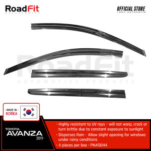 AUTO CLOVER Door Visors/Rain Guard for Toyota Avanza 2011- BLACK 4PCS/SET D044