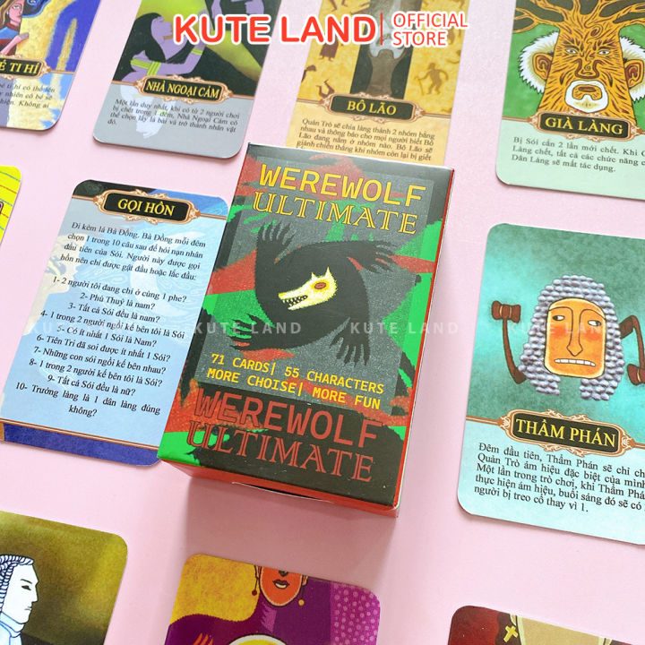 Bộ Bài Ma Sói Ultimate Việt Hóa 70 Lá Board Game Ma Sói Werewolf Tối Thượng đầy đủ chức năng