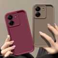 Màu trơn máy ảnh Bảo vệ Silicone vỏ điện thoại cho Redmi 13C 4G thời trang mới thiết kế mềm chống-mùa thu Ốp chống sốc Bìa TY01. 