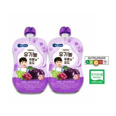 BebeCook 2-Pk Organic Plum And Grape Juice 100ML