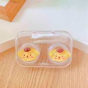 Kawaii Sanrio Kuromi Contact Lens Case Kawaii Cinnamoroll My Melody Pochacco Girl Portable Color Contact Lens Case Gift for Boys and Girls