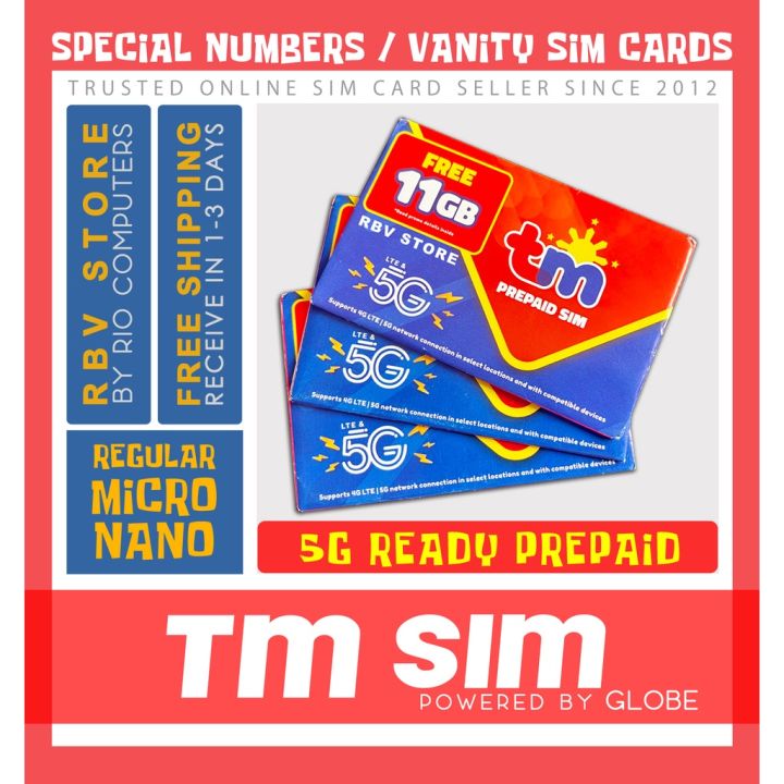 TM LTE Lucky 8888 / 000 Special Numbers Vanity Sim Cards (Batch 3