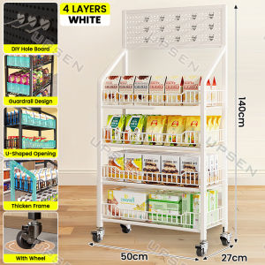 UPSEN Supermarket Shelves Snack Shelf Beverage Small Food Toy Display Stand Kitchen Organizer Storage Rack
