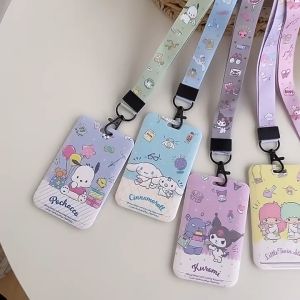 Ins Cute Melody Kuromi Hello Kitty Pudding Dog Astronaut Cartoon Silicone Card Holder ID Holder