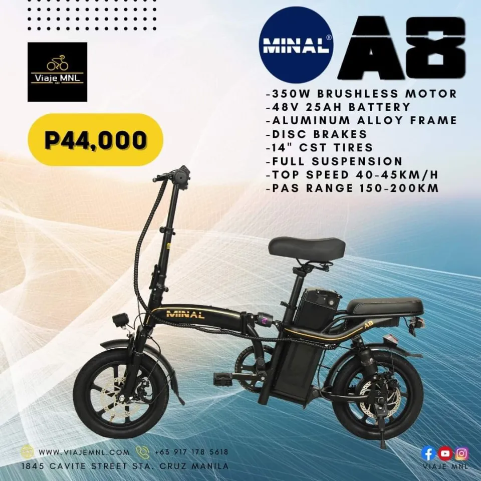 Minal A8 full suspension foldable ebike electric bike for delivery 