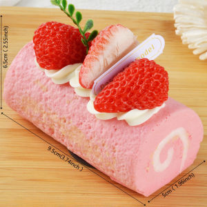 PU Fake Swiss Roll Squishy Toy Slow Rebound Soft Dessert Fidget Stress Relief for Kids Adults