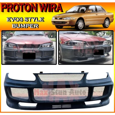 PROTON WIRA EVO3 FRONT BUMPER (E3) BUMPER DEPAN FOR WIRA EVO 3 LOOK BODYKIT FOR LAMPU WIRA ONLY EVO3 BUMPER DEPAN WIRA