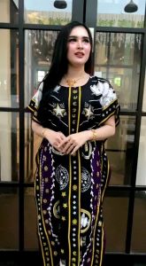 Daster Lowo Jumbo Motif Bintang & Dress Wanita Jumbo Terbaru Bahan Rayon Adem Dan Halus