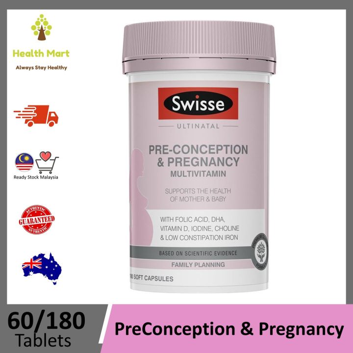 SWISSE Ultinatal Pre Conception & Pregnancy Multivitamin (60 / 180