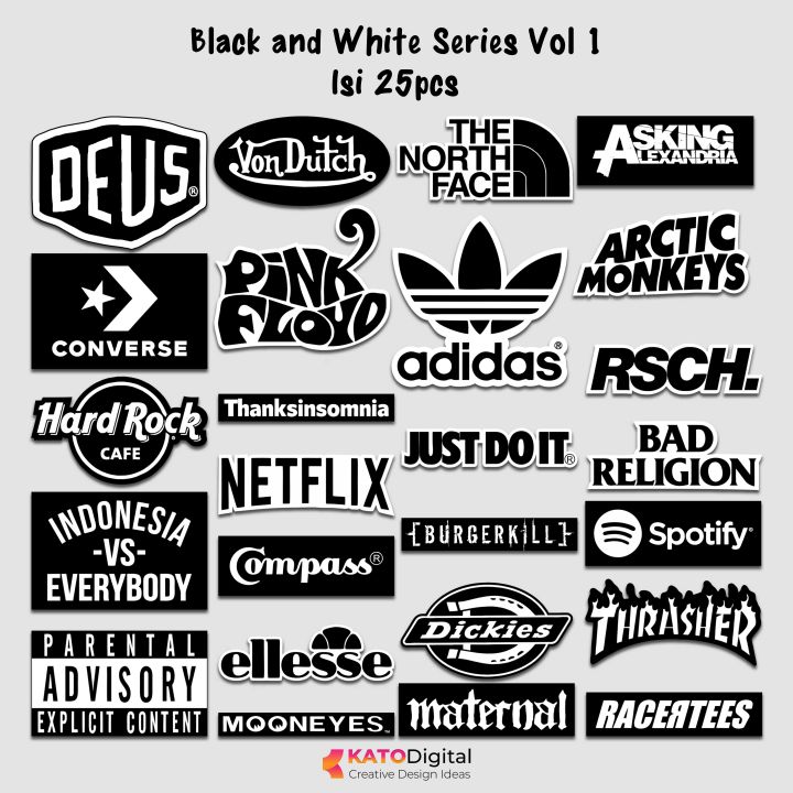 Sticker BNW Logo Brand Hypebeast Stiker Hitam Putih Laptop Hp | Lazada