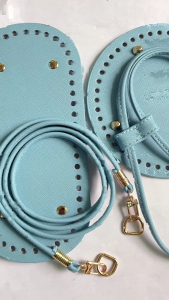 Bag Base And PU Leather Strap Adjustable Drawstring Rope Crafting Components For Handmade Dumpling Bags Designs