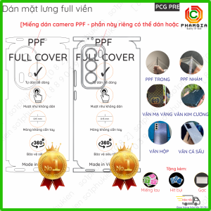 Dán PPF mặt lưng full viền Oppo Reno12 5G/ Reno12 Pro 5G/ Reno12 F 5G (Reno 12 12 pro 12F)/ Reno 11 5G/ Reno 11 pro 5G