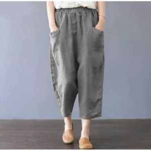 Kulot Highwaist Wanita Dewasa 7/9 Jumbo BB 80Kg Celana Harem Uniqlo Willow Ankle Pants  Twill Street