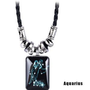 NEXASHOP Mens Constellation Design 12 Zodiac Pendant Galaxy Constellation Necklace