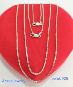 Kalung italy Santa anak Perak 925 Sepuh emas putih