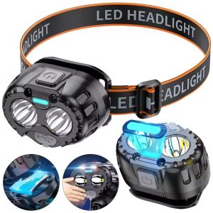 【Original+24hours delivery】Powerful LED Headlamp IPX4 Waterproof Emergency Head Flashlight 250LM XPE LED Headlamp 500mAh for Outdoor Fishing Camping Hiking