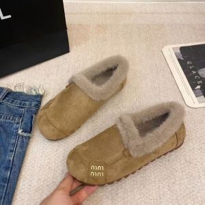Free Shipping New Winter Collection: Retro-Style Flat-Soled Low-Cut Fleece-Lined Warm Slip-On Soft-Soled And Non-Slip Cotton Shoes