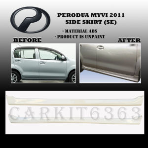 PERODUA MYVI 2011 (SE) SIDE SKIRT LIP ORIGINAL SKIRT BODYKIT (MATERIAL ABS)