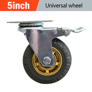 ล้อยางล้อดัน ล้อยางหมุน ล้อรถเข็น 3inch/5inch ลูกล้อสำหรับงานหนัก ล้อยางตัน ล้อยาง เงียบ คุณภาพสูง