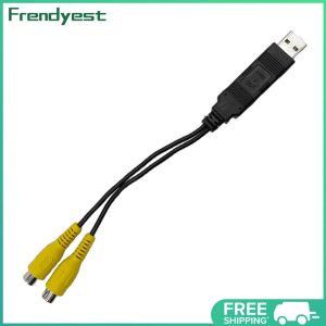 COD [Free Shipping] USB To CVBS RCA Video Cable 2 CVBS Output Video Output Cable DC 5V USB 2W for Android Multimedia Player Car Radio Accessories