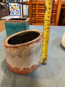 Chậu men sứ hình trụ tròn vát xéo - Size : 11 x 11 cm (Đường Kính x Cao)